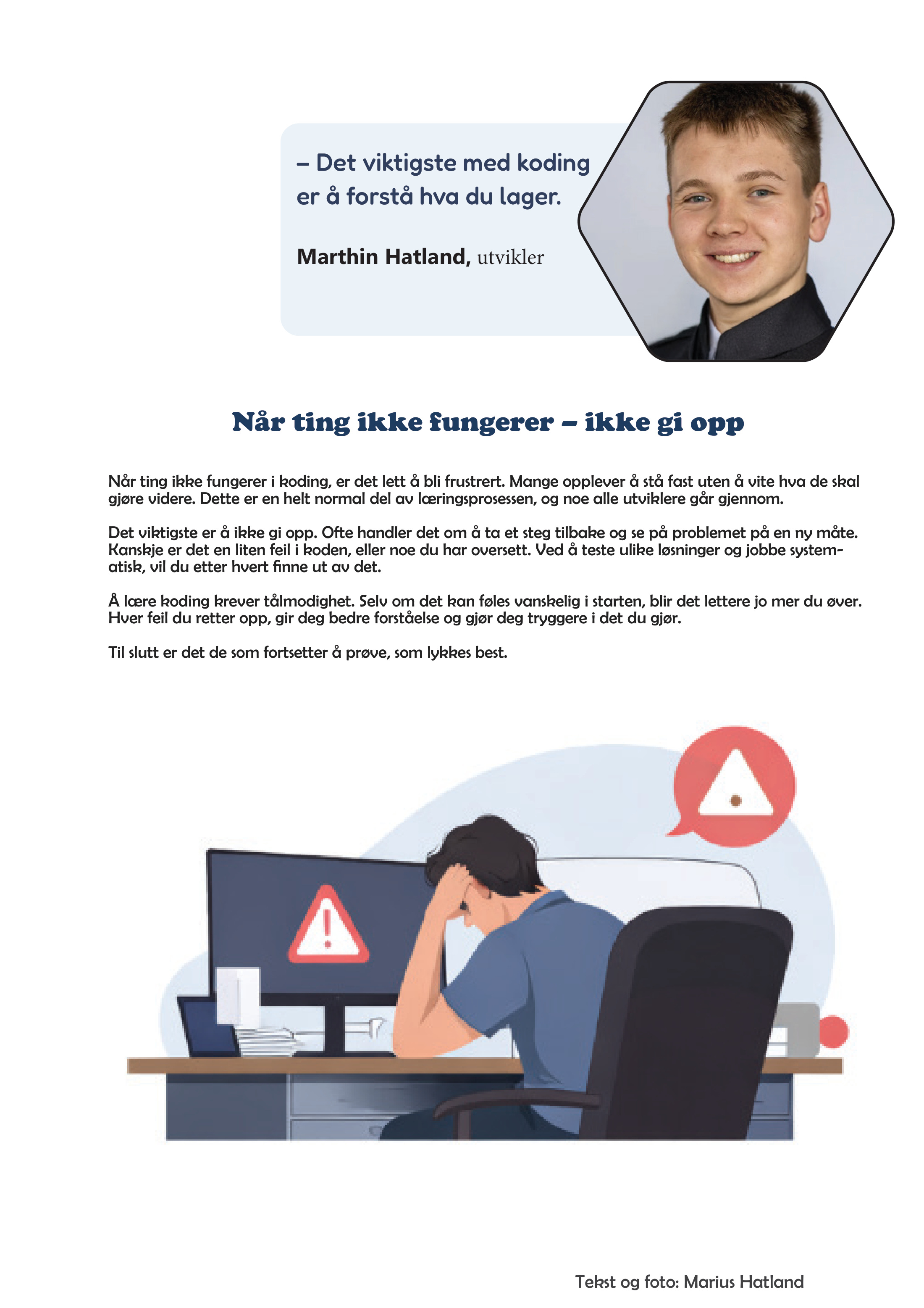 Årbokoppslag: Fra null til kode, side 2